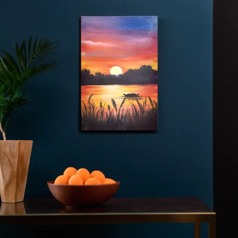 Acrylic Painting of a sunset