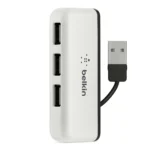 Belkin F4U021BT USB Male to Quad USB Female White Hub