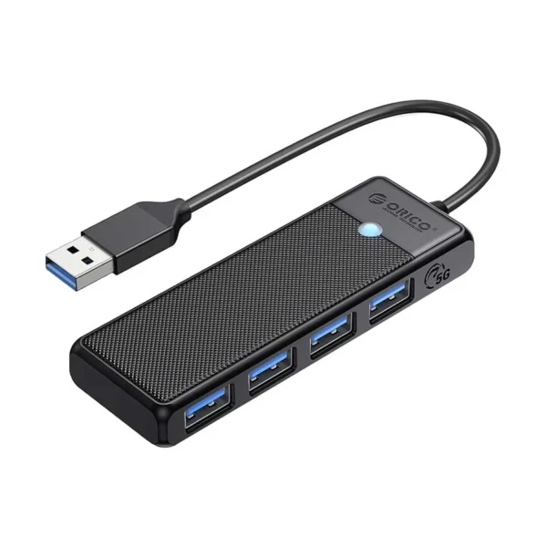 Orico PW Series USB Male to Quad USB 3 Point 0 Female Black HUB