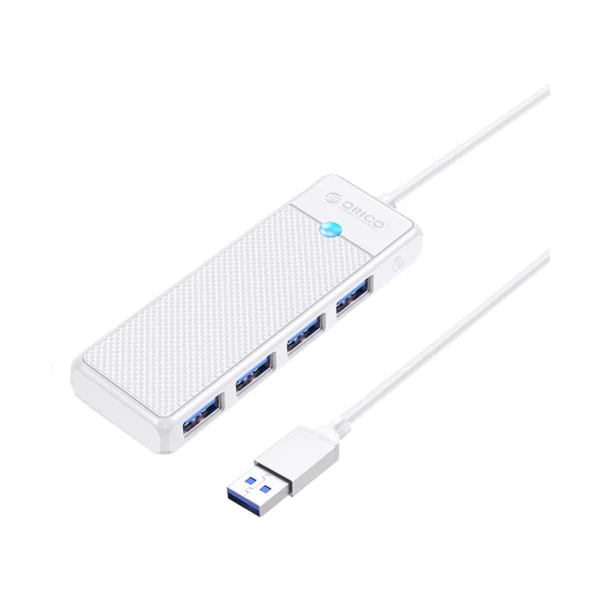 Orico PW Series USB Male to Quad USB 3 Point 0 Female White HUB