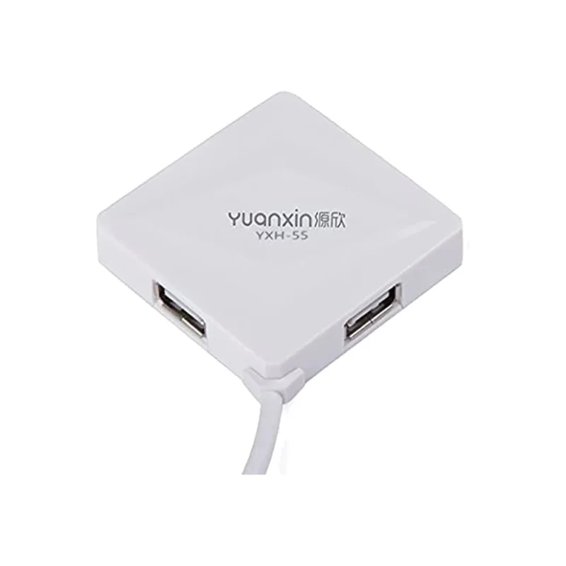 Yuanxin YXH-55 USB Male to Quad USB Female White Hub